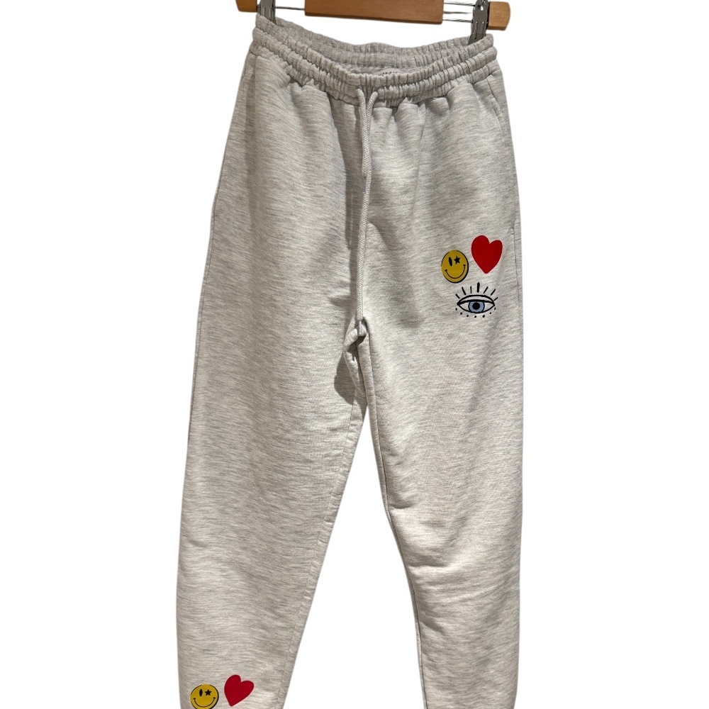 SOUTH PARADE grey sweatpants with fun details - size XS